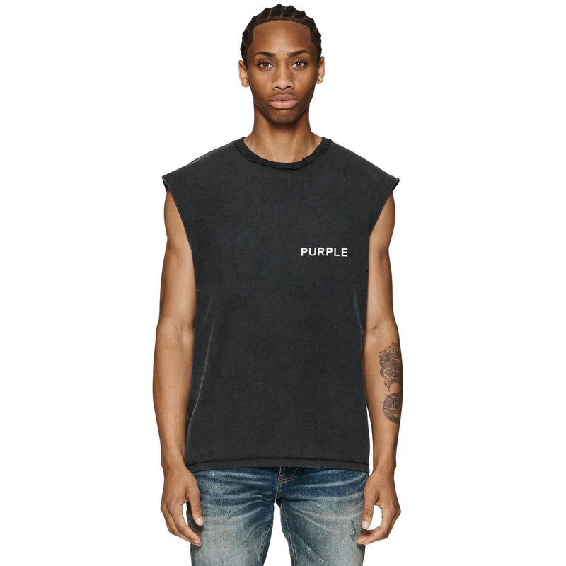 Purple Brand Distressed Tank T Shirts Distressed Sleeveless T-shirt Vest