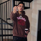 Sp5der Hoodie Spider Web Pattern