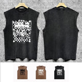 Purple Brand Distressed Tank T Shirts Distressed Sleeveless T-shirt Vest