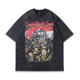 Men T-Shirt Retro Personality Creative Printing