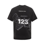 RRR123 T-shirt Small Neckline Loose Distressed T-shirt