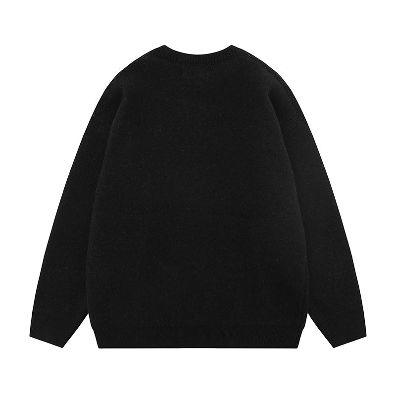 Women Sweater Vintage Angel Jacquard College Style