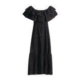 Bohemian Dress Hollow out Embroidered Printed Elegant