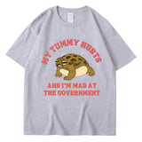 My Tummy Hurts and I'm Mad At The Government Frog Meme T-shi