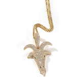 Jewelry Copper Zircon Goat Animal Men's Pendant Fashion Animal St. Valentine's Spectrum
