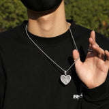 Jewelry Love Pendant Copper Set Zircon T Square Full Diamond Pendant Necklace St. Valentine's Spectrum