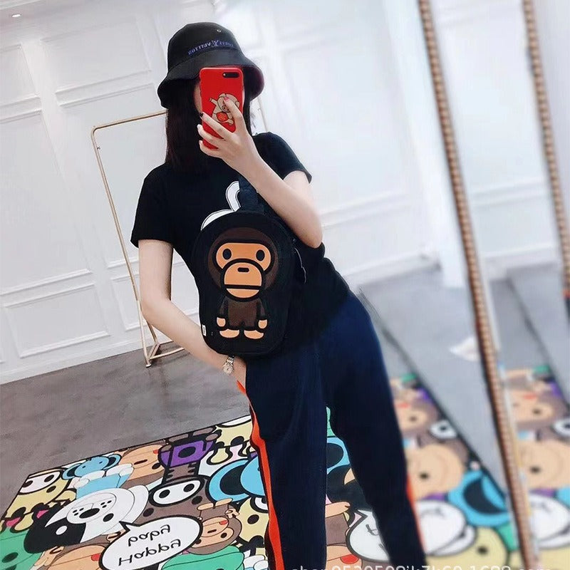 Baby milo children crossbody bag children oblique span parent-child leisure shoulder breast bag fried