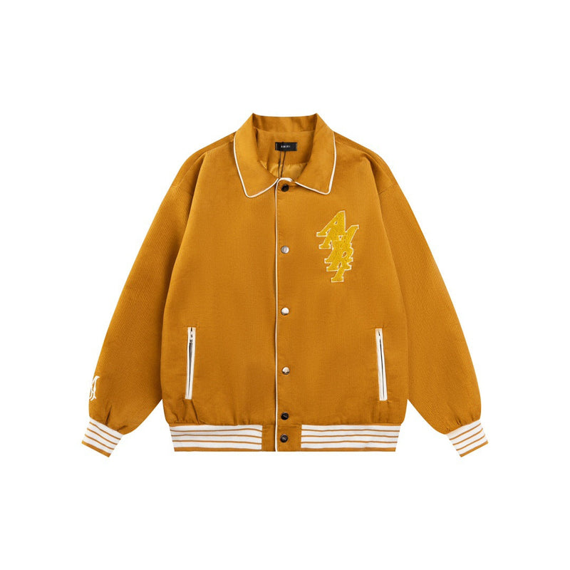 Amiri Jacket Spring and Autumn AMI Embroidered Jacket Cover for Men and Women