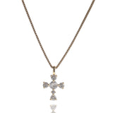 Jewelry Hip Hop S925 Silver Zirconium Claw Crosses Spectrum St. Valentine's Royalty