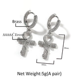 Earrings Zircon Ankh Earrings Ankh Crosses Egypt Pieces