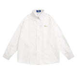 Men Long Sleeve T Shirt Spring and Autumn Leisure Long Sleeve Shirt Simple, Loose and Versatile Lapel Shirt