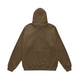 Men Fleece Lined Hoodie Hooded Sweater Loose Men's Clothing Ins Letter Embroidered Printed Pullover