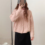 Women Knitted Cardigan Short Sweater