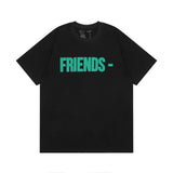 Vlone T Shirt Spring Summer Purple Big V Crew Neck