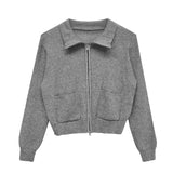 Women Knitted Cardigan Sweater