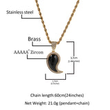 Jewelry Pendants Necklaces Vintage Copper Zircon Spectrum St. Valentine's