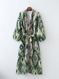 Women Trench Coat Cardigan Dress