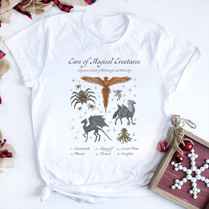 Magic School T-shirt Magical Creatures Graphic Tee Vintage