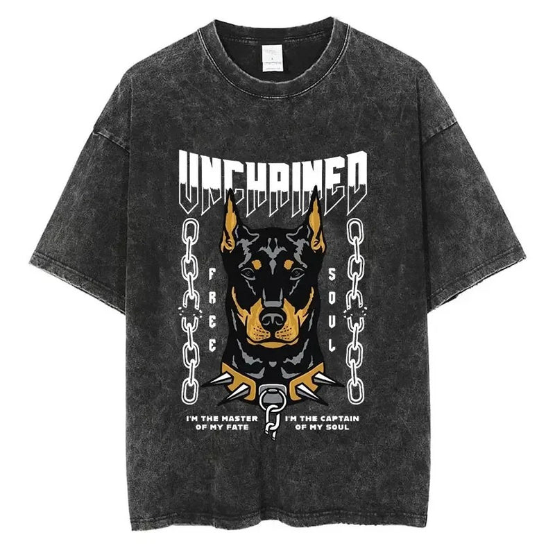 Rottweiler Doberman Retro Graphic Tee Men's Shirt
