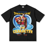 Unisex T-Shirt Printed Short Sleeve Washed T-Shirt