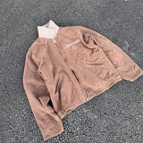 Unisex Denim Jacket Clenfit Deerskin Fleece Handsome Jacket