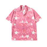 Short Sleeve Shirt Summer Star Loose All-Matching Beach Shirt