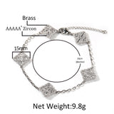 Bracelet Lucky Clover Bracelet Summer Women's Premium Sense Copper with Diamonds