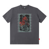 Men T-Shirt Cartoon Creative Printing Loose