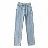Women Jeans Split Simple Jeans