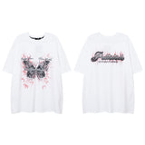 Men T-Shirt Butterfly Graffiti Printing