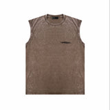 Purple Brand Distressed Tank T Shirts Distressed Sleeveless T-shirt Vest