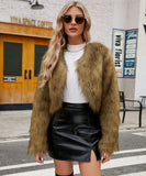 Women Fur Jacket Fashion Casual Faux Fur Coat