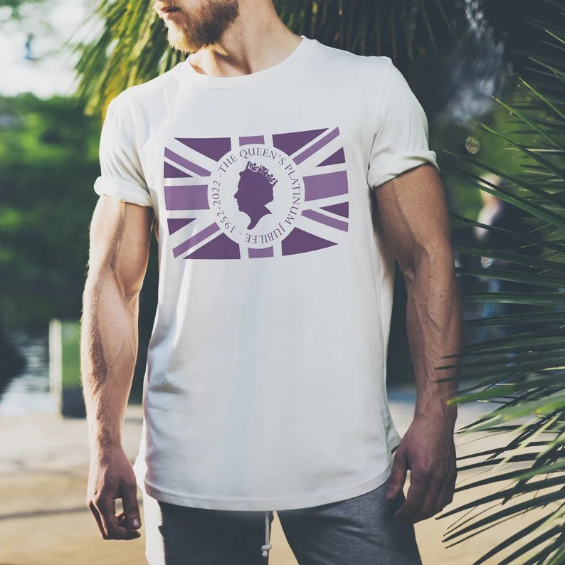 Inspired by Queen's Platinum Jubilee 2022 Elizabeth 70 Years T-shirt Short Sleeve Summer Loose Top