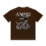 Amiri T Shirt Printed Casual Hip Hop round Neck Short Sleeve T-shirt