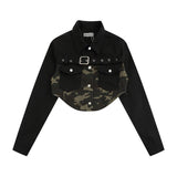 Women Jackets Retro Slimming Camouflage
