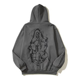 HS Hoodie Halloween Demon Printing plus Velvet Hoodie