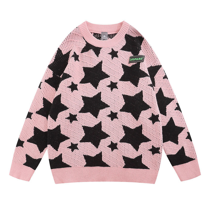 Women Sweater Knitted Sweater Retro Easy Matching