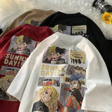 Men T Shirt Cartoon Large Size Loose