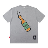 Men T-Shirt Chinese Printed Oversize Versatile Casual