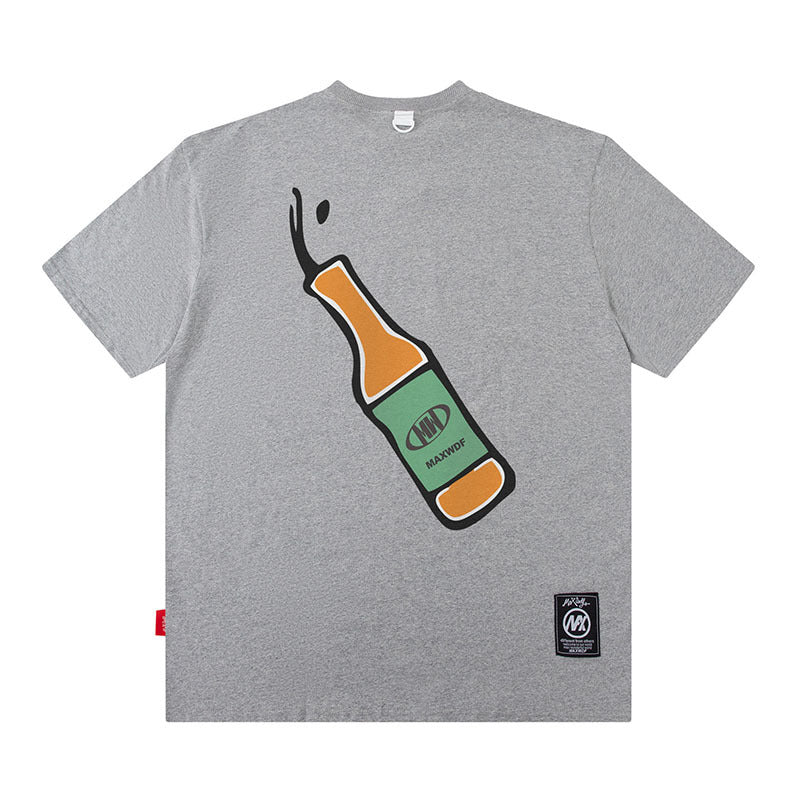 Men T-Shirt Summer Creative Printing Loose All-Match Casual