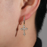 Earrings Zircon Cross Pendant Earrings Crosses Spectrum