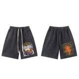 Godspeed Shorts Summer GOD Racing Letter Pattern Casual Loose Shorts