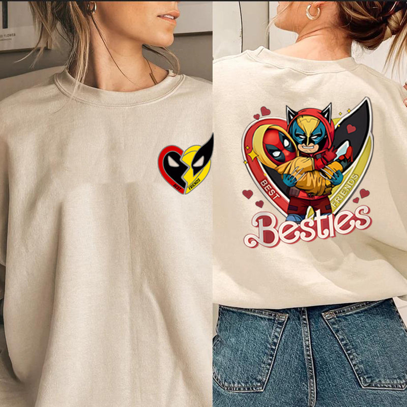 Funny Dead Pool and Wolverine Besties Sweatshirt