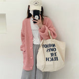 Women Knitted Cardigan Loose Thick Sweater