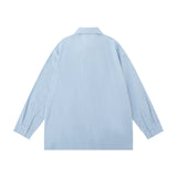 Men Long Sleeve T Shirt Men's Spring and Autumn Loose Chain Decoration Shirt