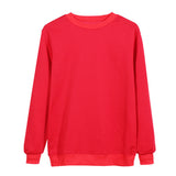 Solid Color Long Sleeve Crew Neck Shirt