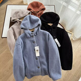 Women Cotton Coat College Wind Windproof Polar Fleece Casual Loose