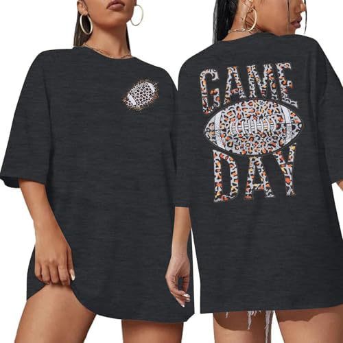 Game Day Shirts Women Oversized Football Tshirt Sunday