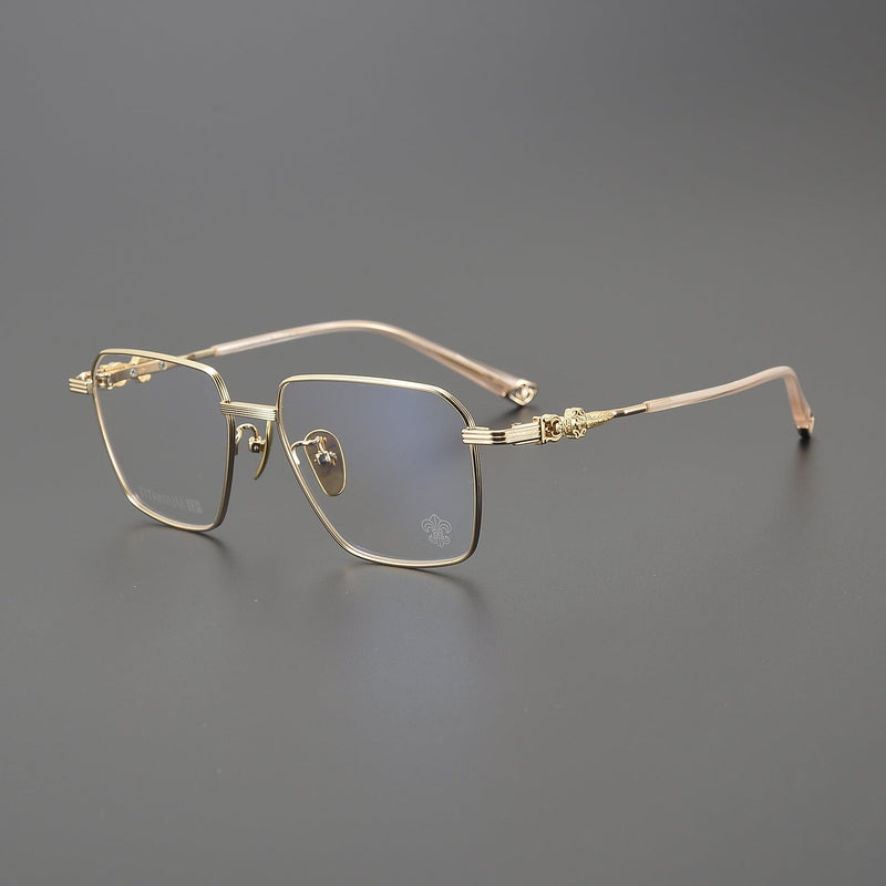 CHH Chrome Hearts Glasses Versatile Titanium Frame Ultra Light Box Frame Glasses Frame