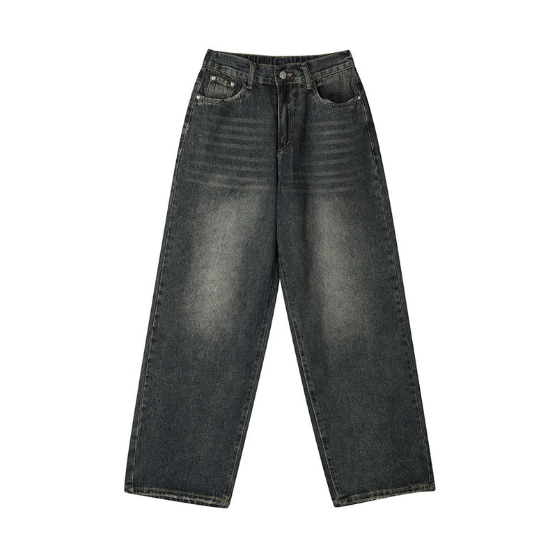 Men Jeans Retro Worn All-Match Loose
